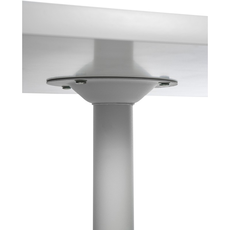 Mesa alta cuadrada, blanca/blanca