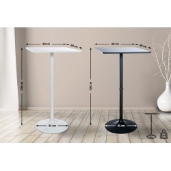 Mesa de bar cuadrada, negra/negra Mesa de bar cuadrada, negra/negra