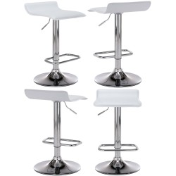 Juego de mesa y sillas de bar Esberg de 4 piezas en color blanco