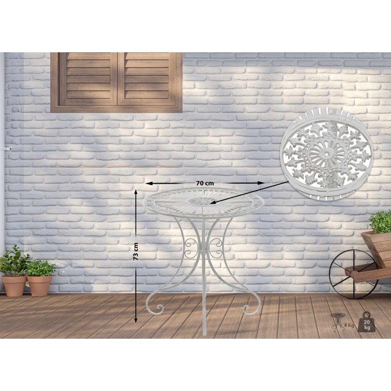 Mesa Hari blanca antigua