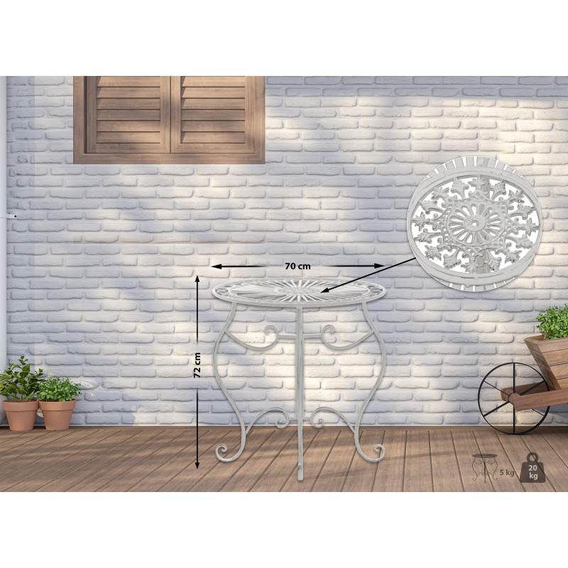 Mesa Indra, blanco antiguo