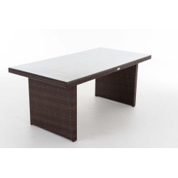 Mesa Avignon, 180 cm, marrón moteado
