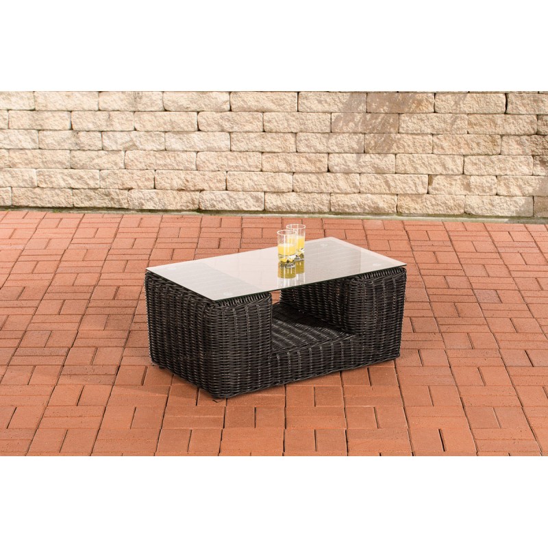 mesa de vidrio espumado negro