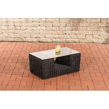 mesa de vidrio espumado negro