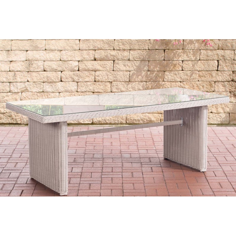 Mesa Fontana XL, blanco perla