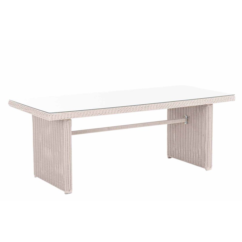 Mesa Fontana XL, blanco perla