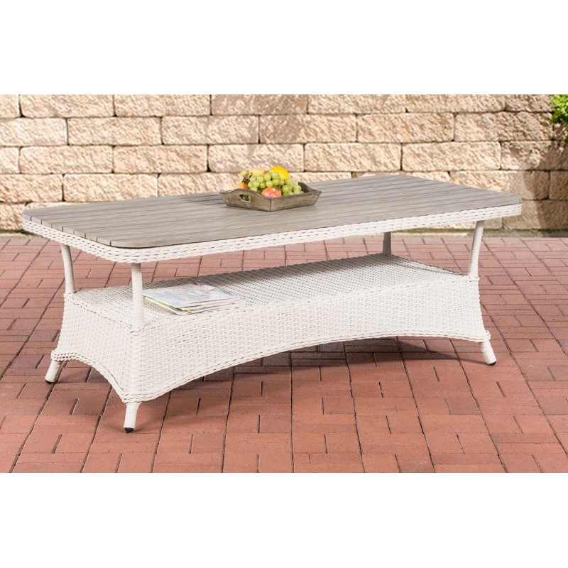 Mesa Pandora WPC 160x80 blanco perla