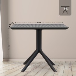 Mesa Sky de 80 cm negra