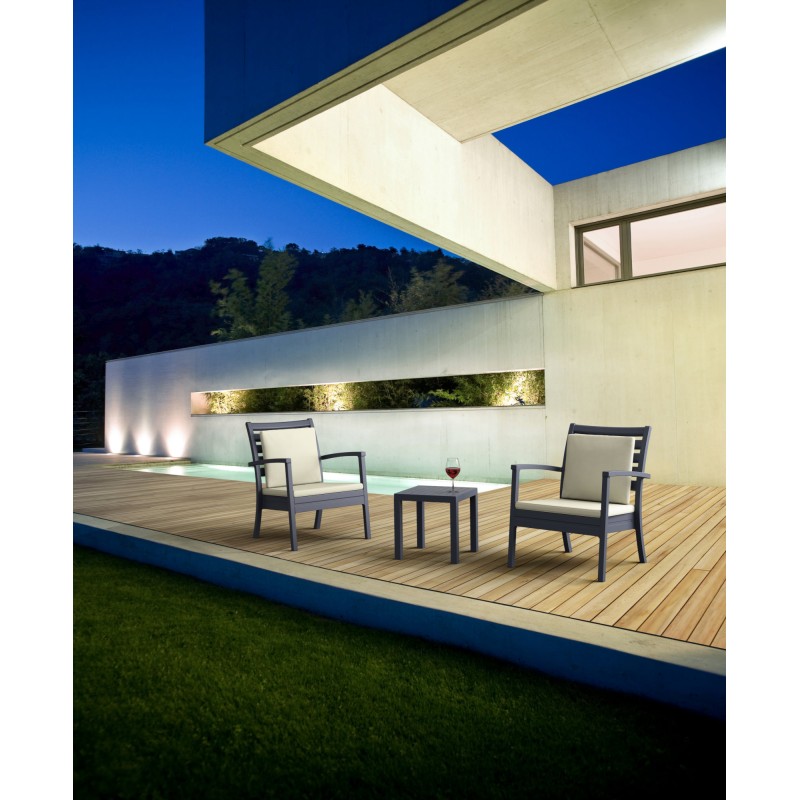 Mesa auxiliar Ocean, gris oscuro