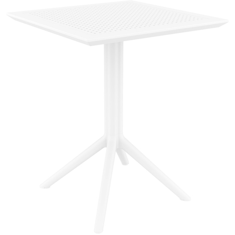 mesa plegable rectangular blanca cielo