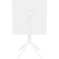 mesa plegable rectangular blanca cielo