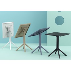 mesa plegable rectangular blanca cielo