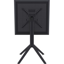 Mesa plegable Sky, cuadrada, negra