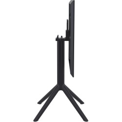 Mesa plegable Sky, cuadrada, negra