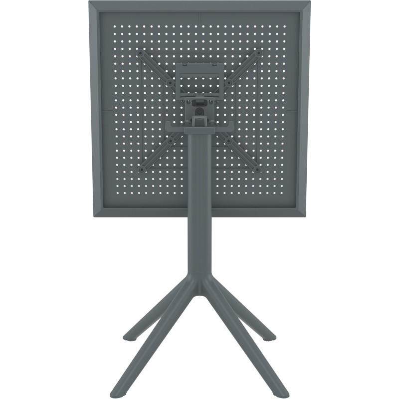Mesa plegable Sky, cuadrada, gris oscuro