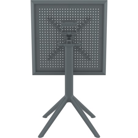 Mesa plegable Sky, cuadrada, gris oscuro