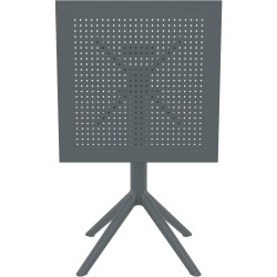 Mesa plegable Sky, cuadrada, gris oscuro