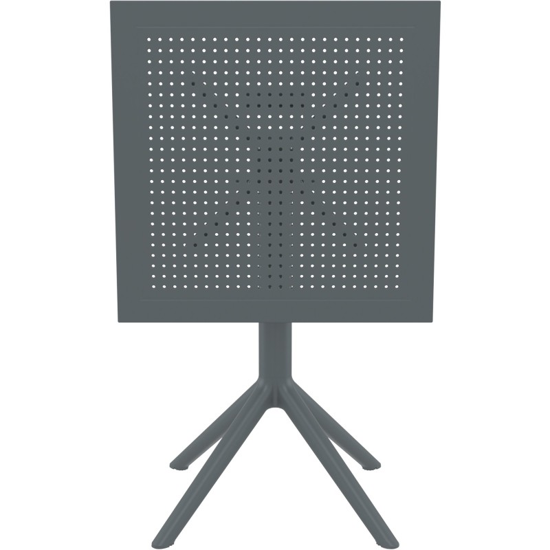 Mesa plegable Sky, cuadrada, gris oscuro