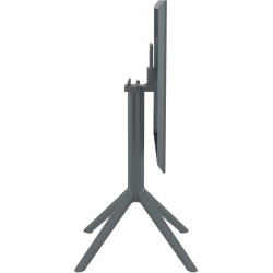Mesa plegable Sky, cuadrada, gris oscuro