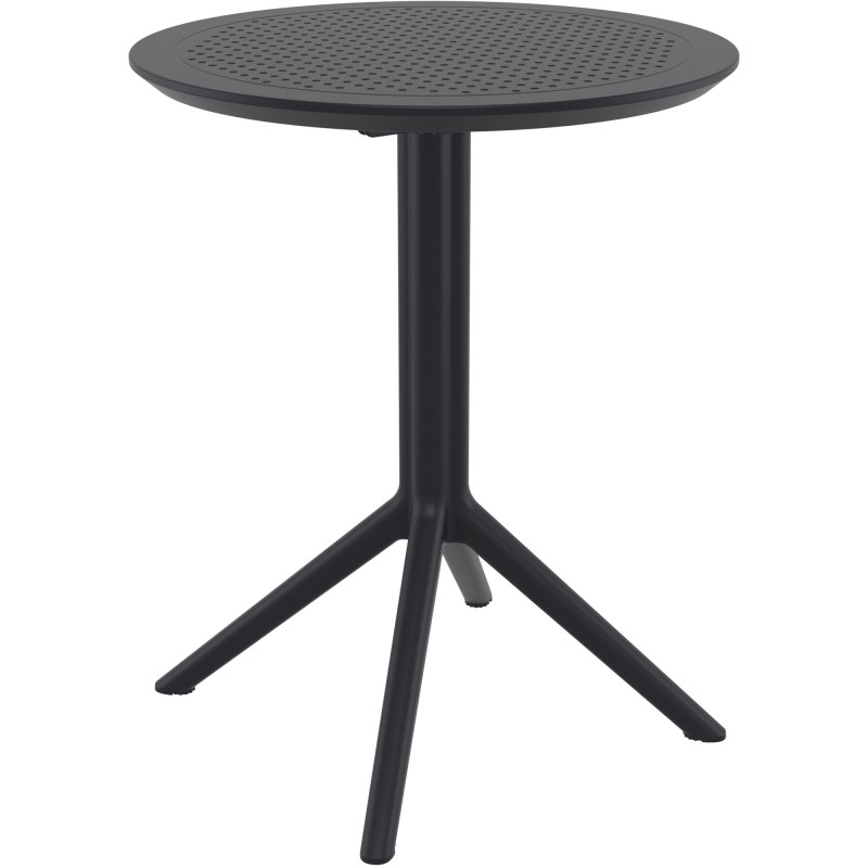 Mesa redonda plegable Sky, negra