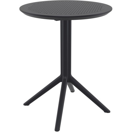 Mesa redonda plegable Sky, negra