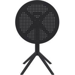 Mesa redonda plegable Sky, negra