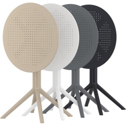 Mesa redonda plegable Sky, negra