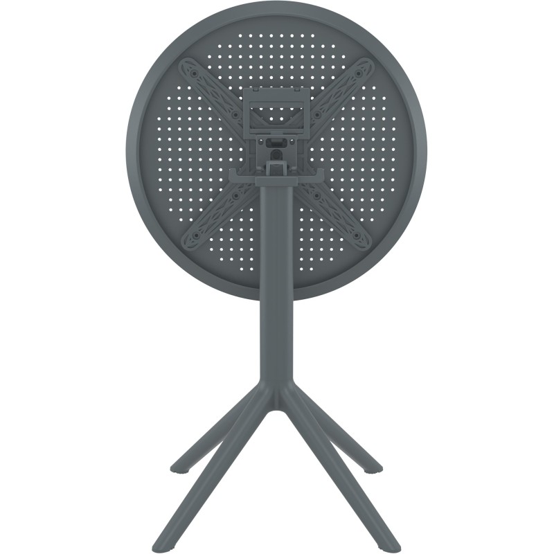 Mesa plegable redonda Sky, gris oscuro