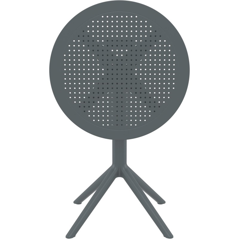 Mesa plegable redonda Sky, gris oscuro