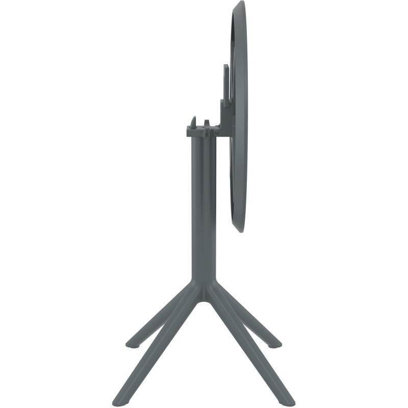 Mesa plegable redonda Sky, gris oscuro