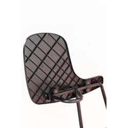 Sillón Ken con mesa plegable, imitación piel, blanco