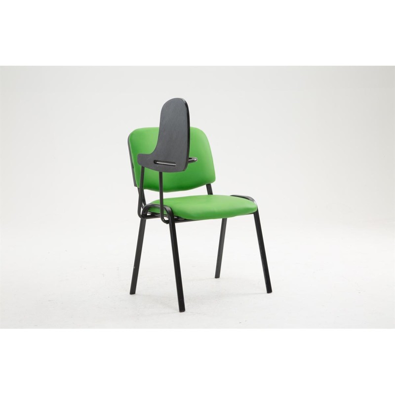 Sillón Ken con mesa plegable, polipiel, verde
