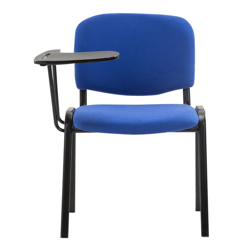 Conjunto de 4 sillas Ken con mesa plegable, tapizadas en tela azul.