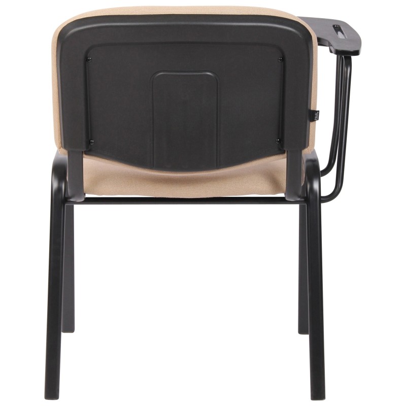 Silla Ken con mesa plegable, tela color crema