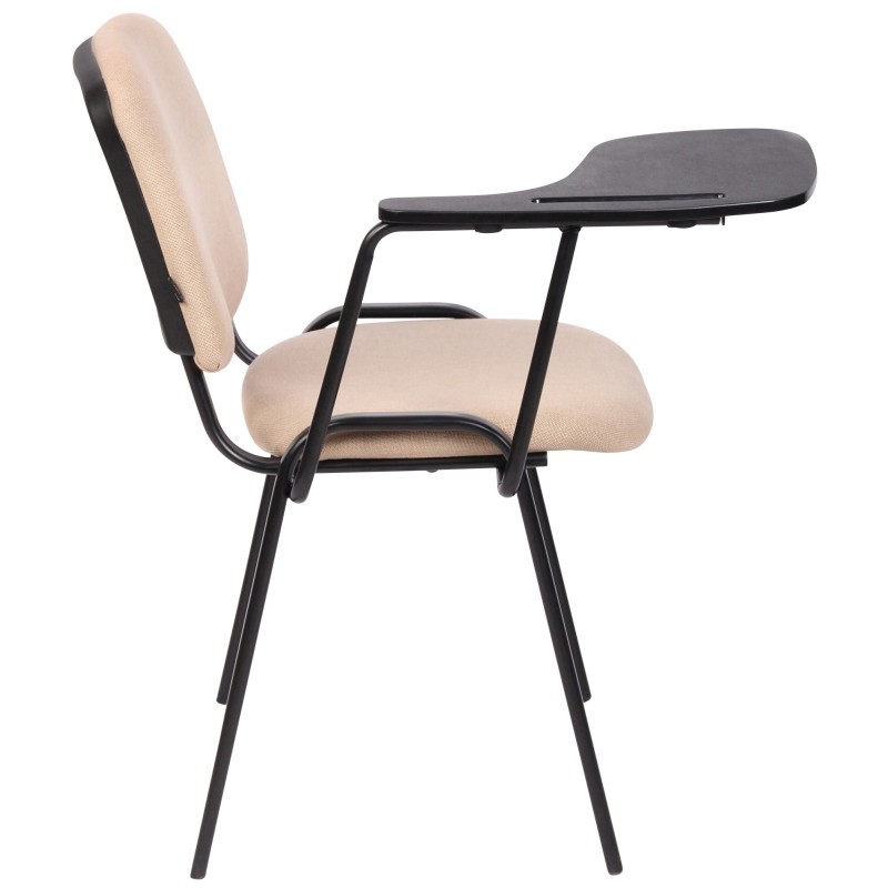 Conjunto de 4 sillas Ken con mesa plegable, tela color crema