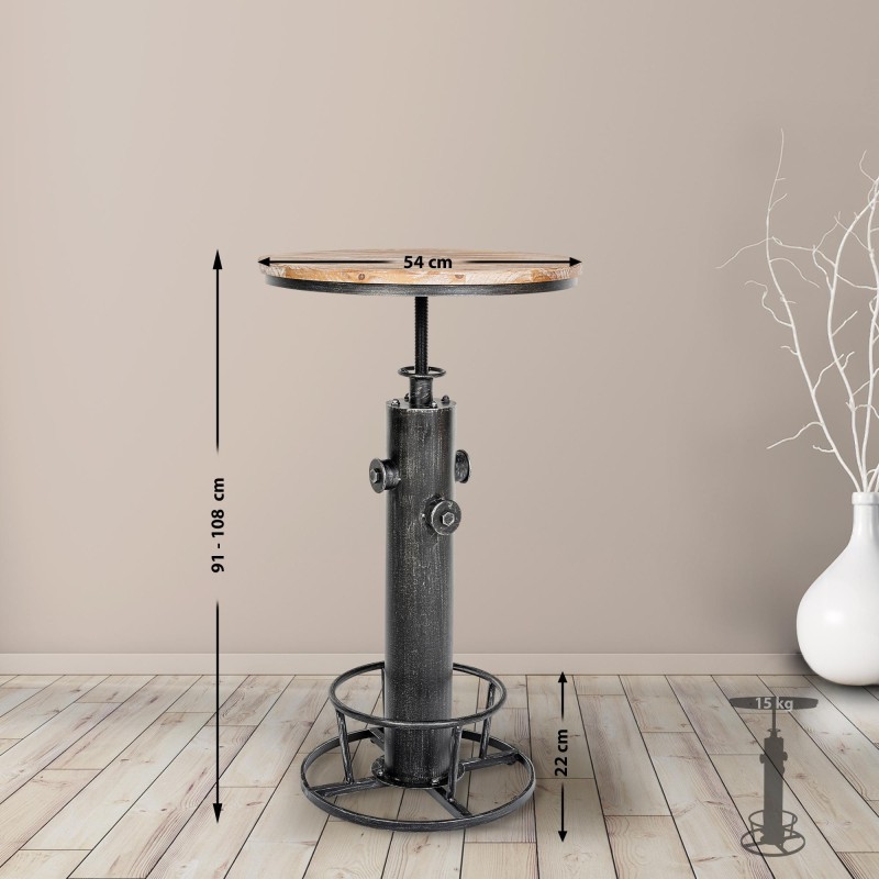 Mesa pedestal antigua de plata del Ruhr