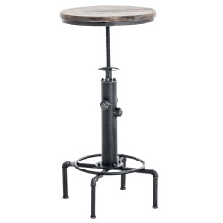 Mesa alta Lumos, madera plateada antigua