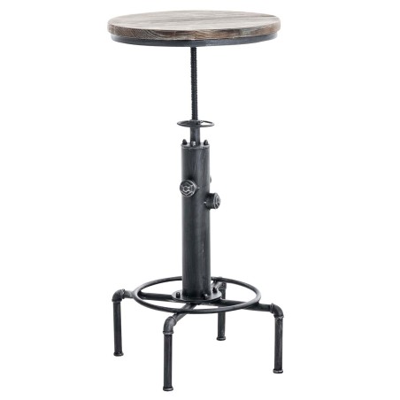 Mesa alta Lumos, madera plateada antigua