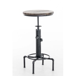 Mesa alta Lumos, madera plateada antigua