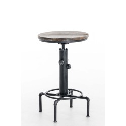 Mesa alta Lumos, madera plateada antigua