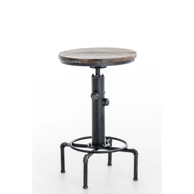 Mesa alta Lumos, madera plateada antigua