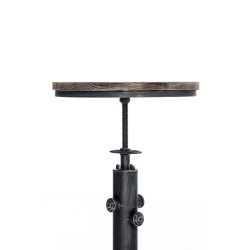 Mesa alta Lumos, madera plateada antigua