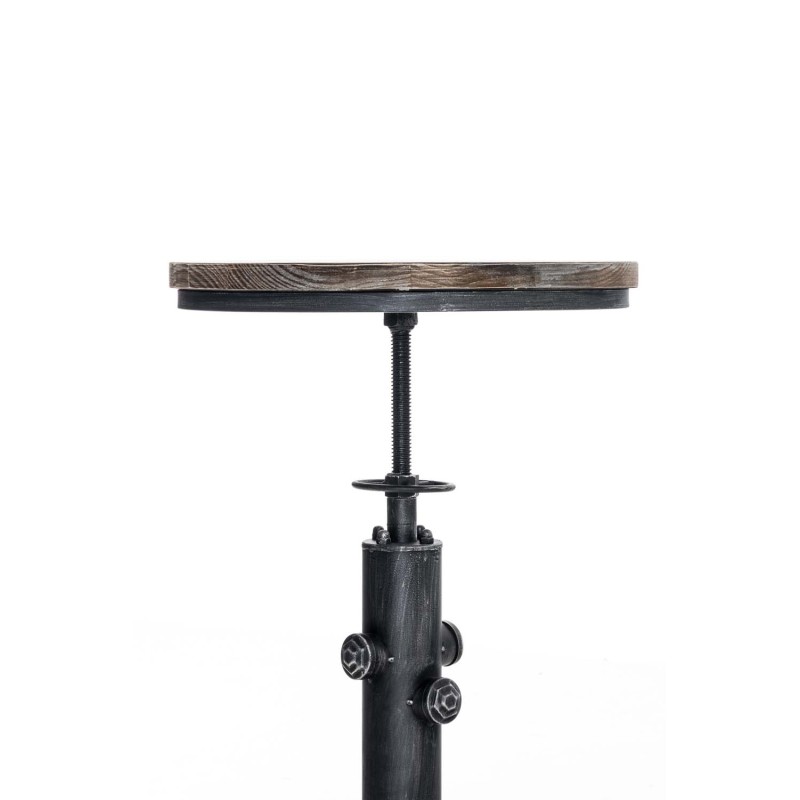 Mesa alta Lumos, madera plateada antigua