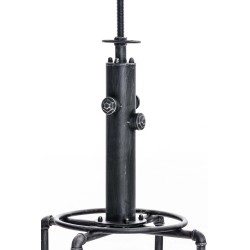 Mesa alta Lumos, madera plateada antigua