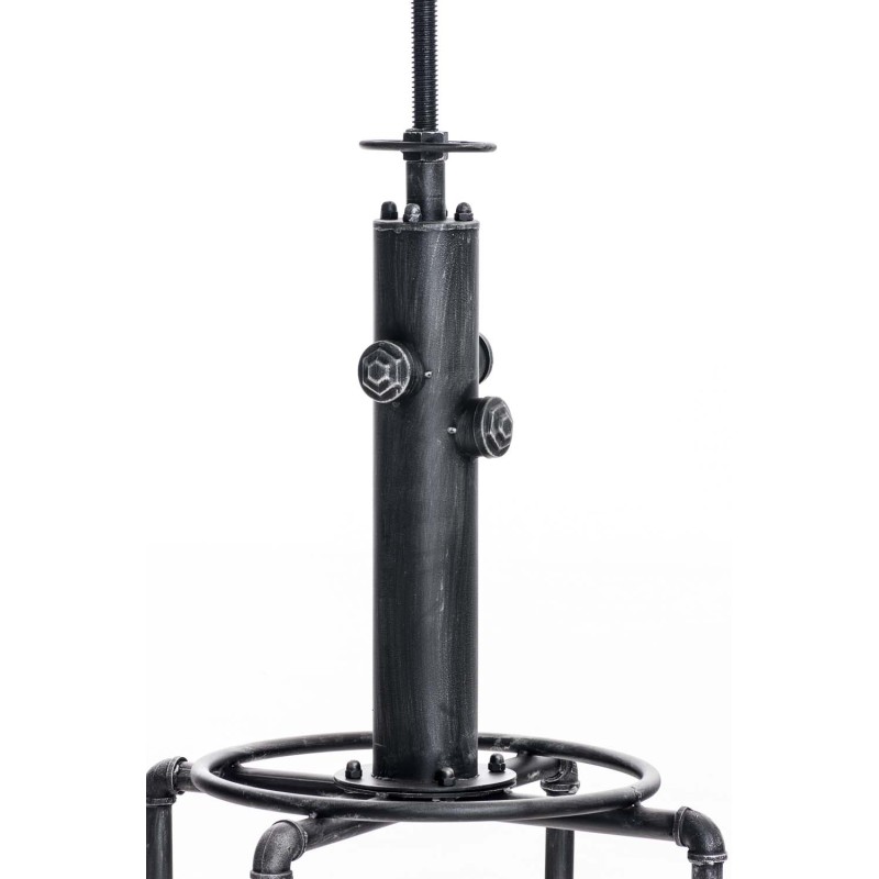 Mesa alta Lumos, madera plateada antigua