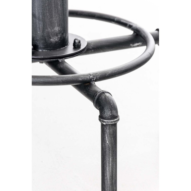 Mesa alta Lumos, madera plateada antigua