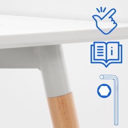 Mesa Viborg 60 Natura blanca