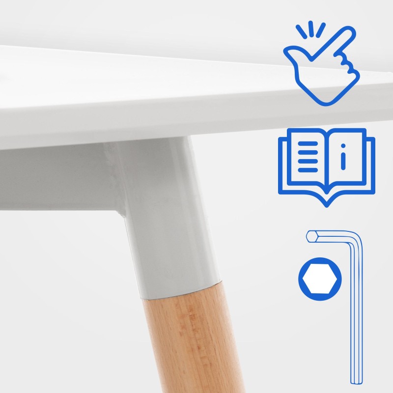 Mesa Viborg 80 Natura blanca