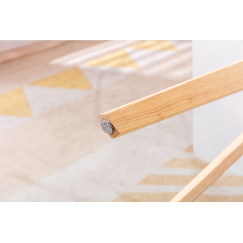 Mesa auxiliar Almería, cuadrada, natural (cuadrada), blanca