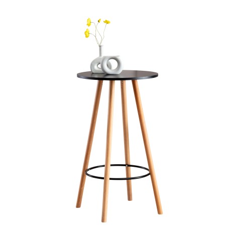 Mesa redonda Mijas, natural (redonda), negra